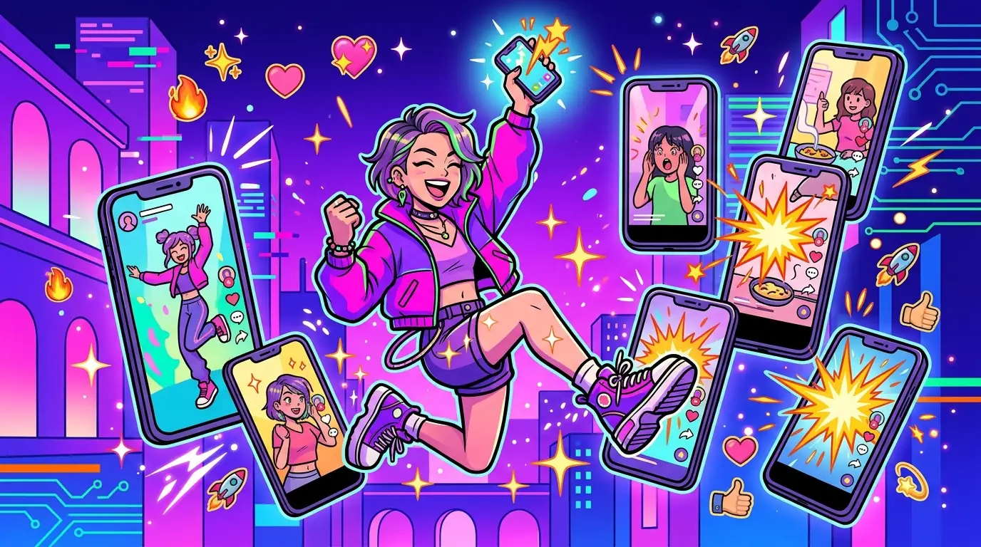 Korean creator character testing cartoon animation video maker tools for short-form content