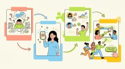 Editorial cover with storyboard frames, captions, and polished explainer scenes