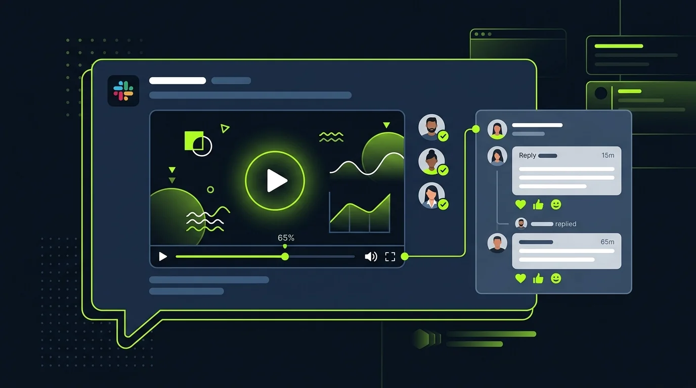 Team sharing a meeting recap video in Slack instead of scheduling a follow-up call