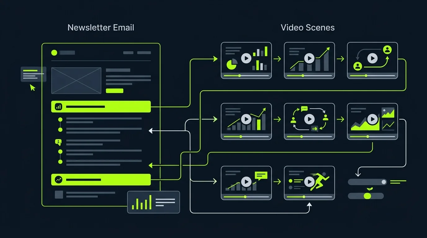 Newsletter edition being converted into an engaging video summary